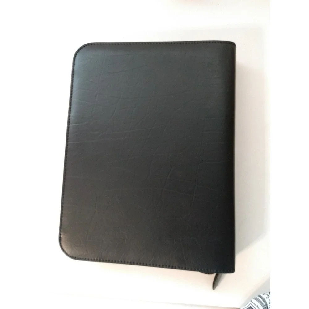 Day-Timer Black Zippered Planner Cover Organizer 8